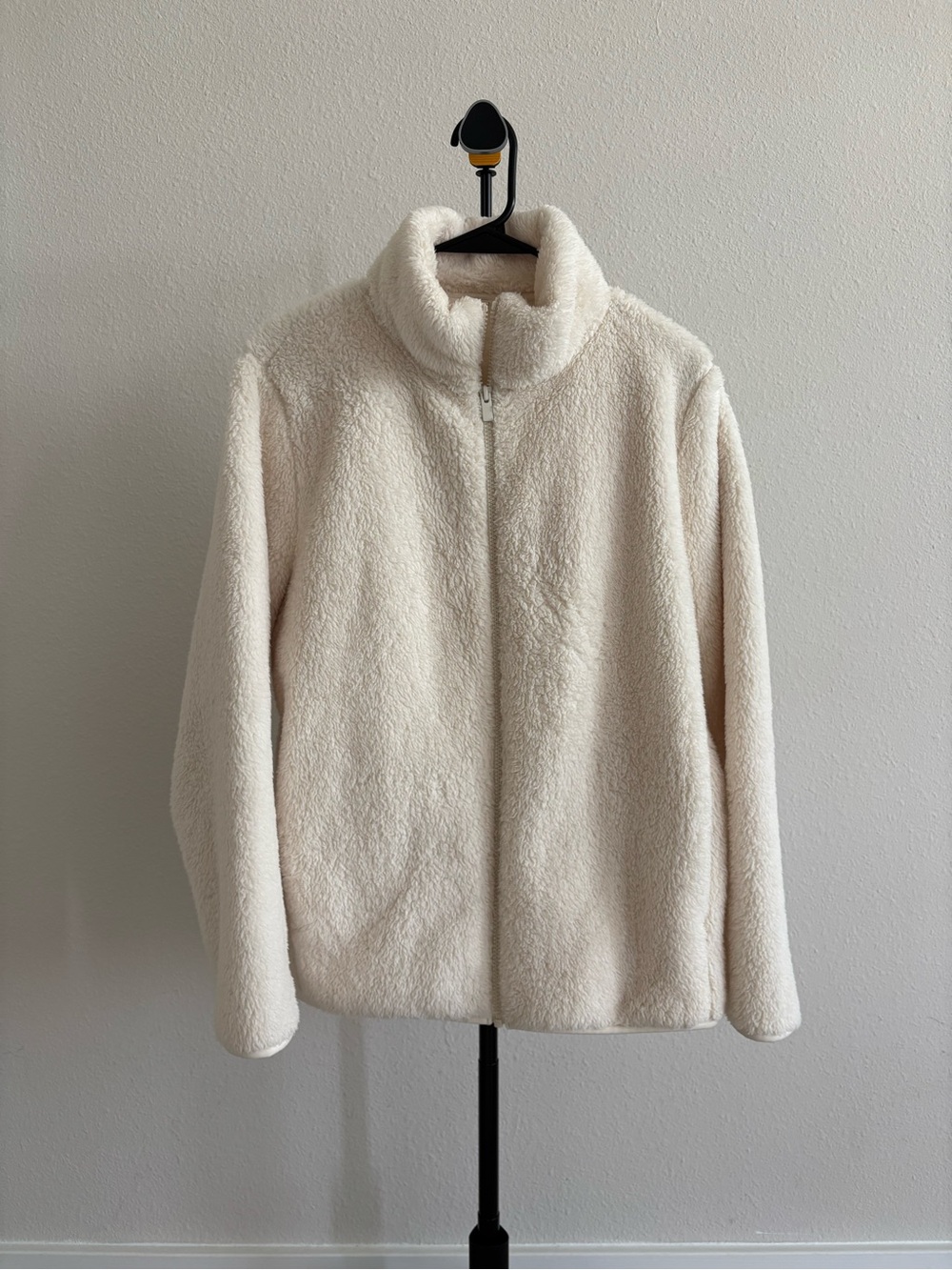Uniqlo Women’s Fluffy Yarn Fleece Full-Zip Jacket Off White Size L